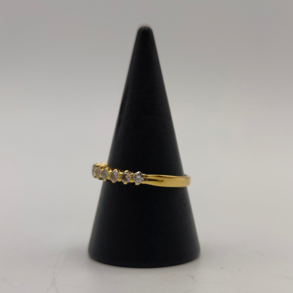 Anillo de boda con diamantes oro de 18 k