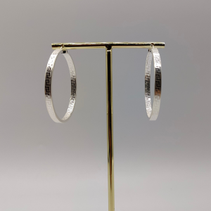 Pendiente aro plano versace 4,5 cm de diametro