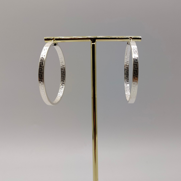 Pendiente aro plano versace 4,5 cm de diametro