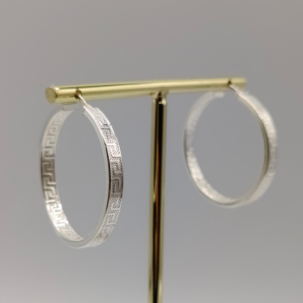 Pendiente aro cuadrado versace 3,5 cm de diametro