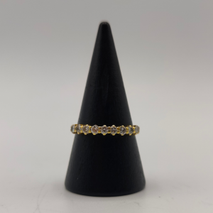 Anillo de boda con diamantes oro de 18 k