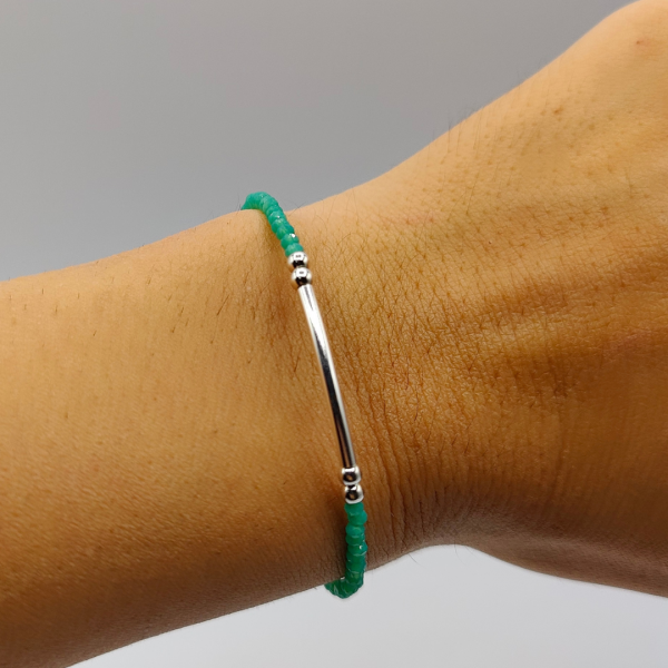 Pulsera de amazonita azul