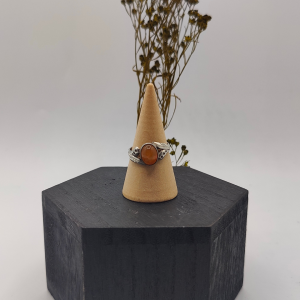 Anillo plata estilo vintage piedra ambar