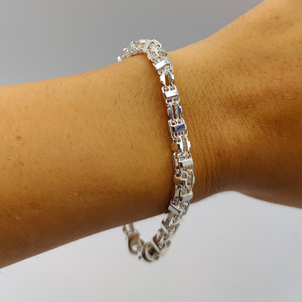 Pulsera bizantina de plata