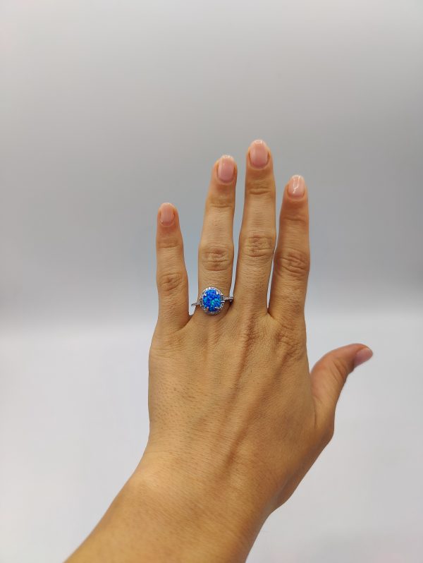 Anillo ópalo ovalado