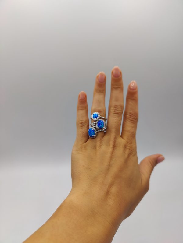 Anillo ópalo ovalado