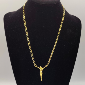 Collar con Cristo en Oro de 18k