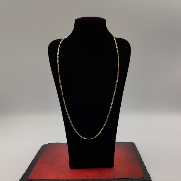 Cadena Fina Fígaro de 40 cm y 2 mm en Oro de 18k