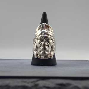 Anillo de plata cara indio