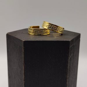 Pendiente aro 8 mm de ancho 28 de diametro estilo versace