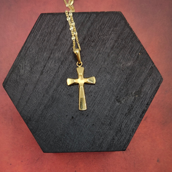 Colgante cruz oro 18 k