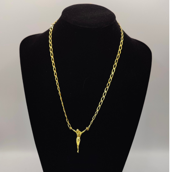 Collar con Cristo en Oro de 18k