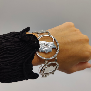 Pulsera monedas antiguas de plata