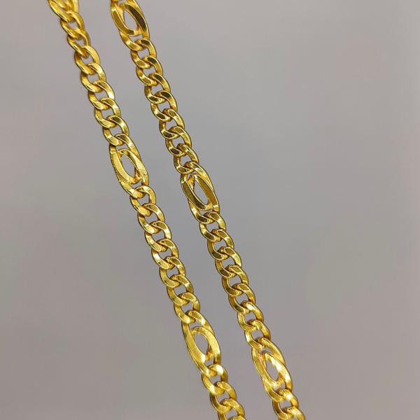 Cadena fígaro con el eslabon largo doble 60 cm 6 mm