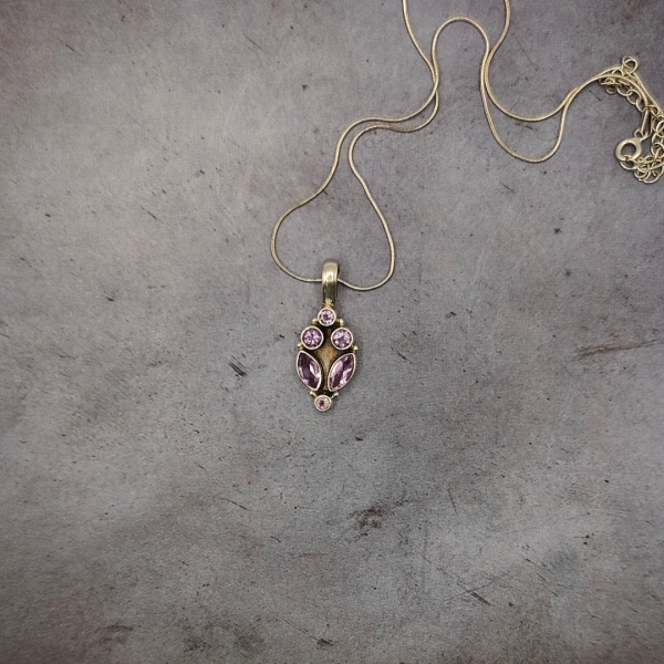 Colgante vintage con piedras Amatistas - Imagen 3