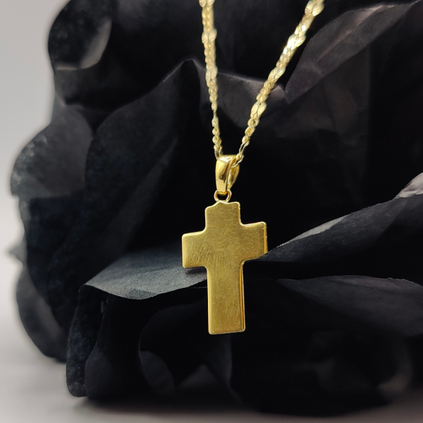 Colgante cruz oro 18 k