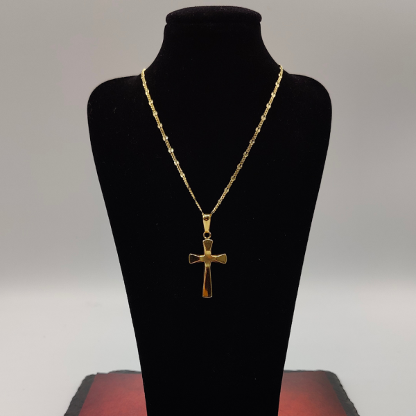Colgante cruz oro 18 k