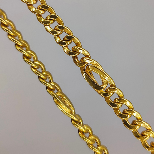 Cadena fígaro con el eslabon largo doble 60 cm 6 mm