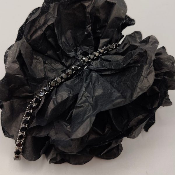 " Pulsera Riviera con Circonitas Negras"