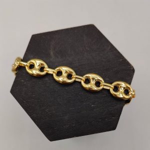 Pulsera Calabrote de 14 mm en Oro de 18K
