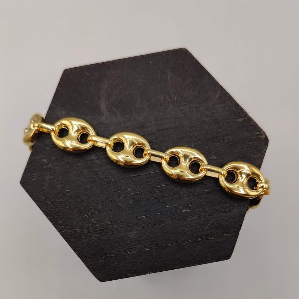 Pulsera Calabrote de 14 mm en Oro de 18K
