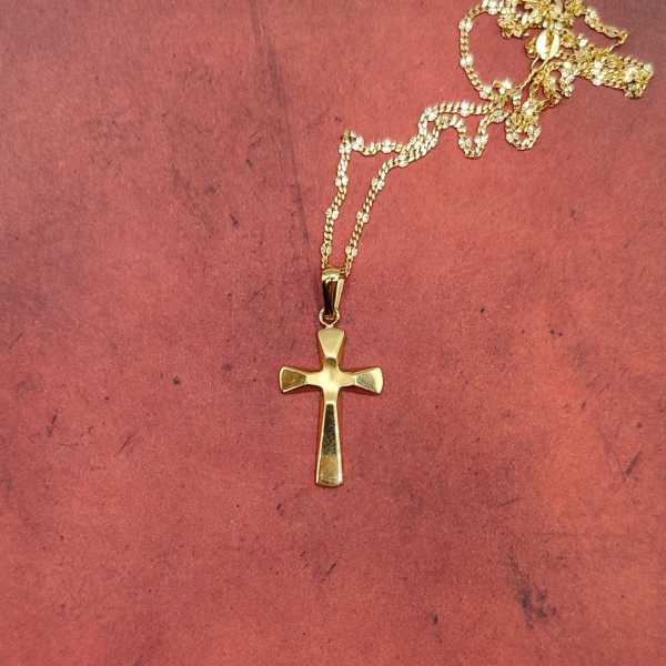 Colgante cruz oro 18 k