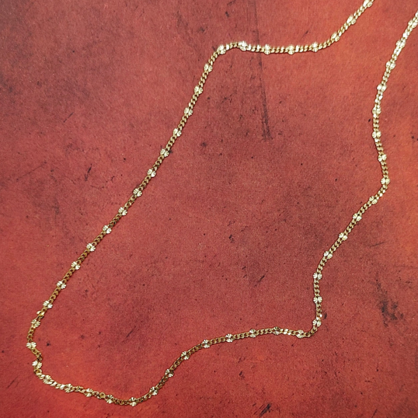 Cadena Fina Fígaro de 40 cm y 2 mm en Oro de 18k