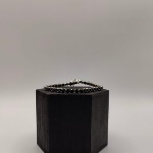 " Pulsera Riviera con Circonitas Negras"