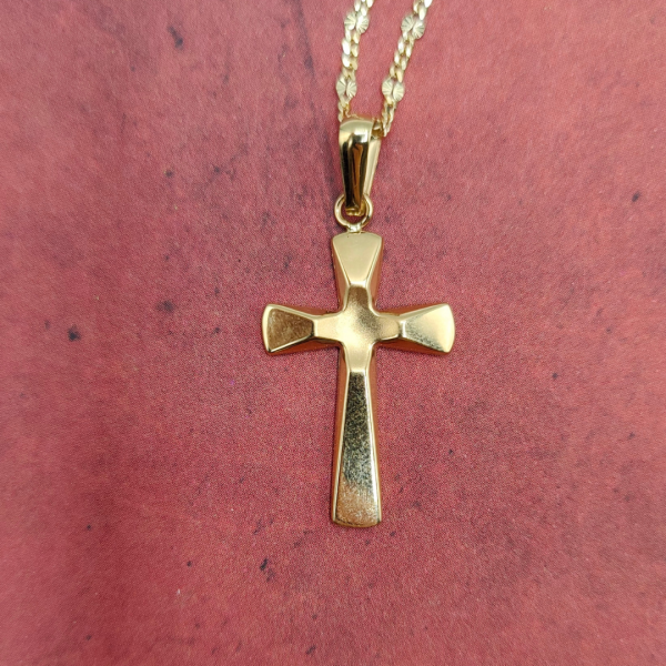 Colgante cruz oro 18 k