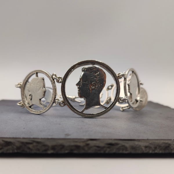 Pulsera monedas antiguas de plata