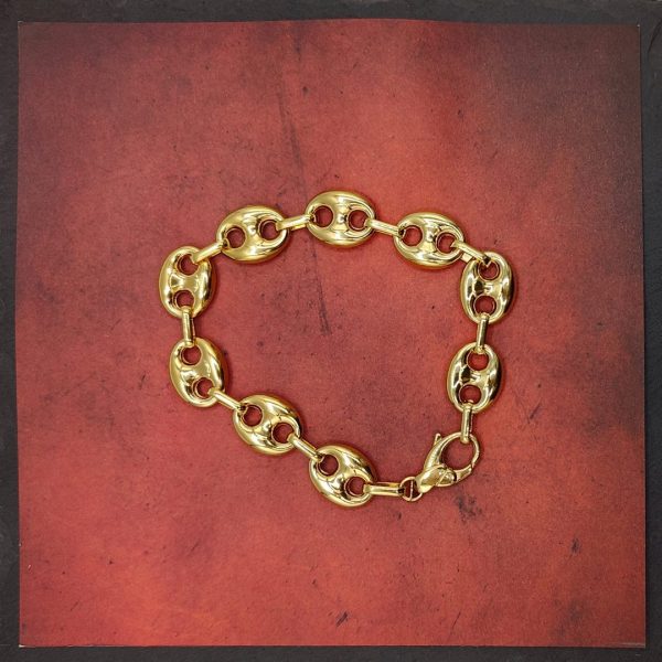 Pulsera Calabrote de 14 mm en Oro de 18K