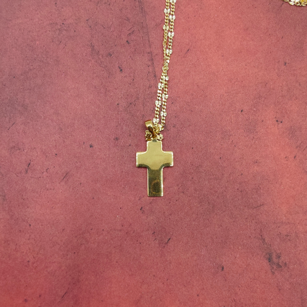 Colgante cruz oro 18 k