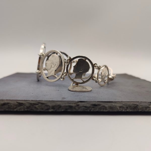 Pulsera monedas antiguas de plata