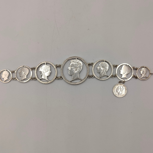 Pulsera monedas antiguas de plata