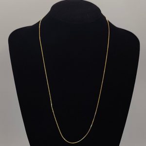 Cadena Cubana de Oro 18K - 62 cm, 1 mm
