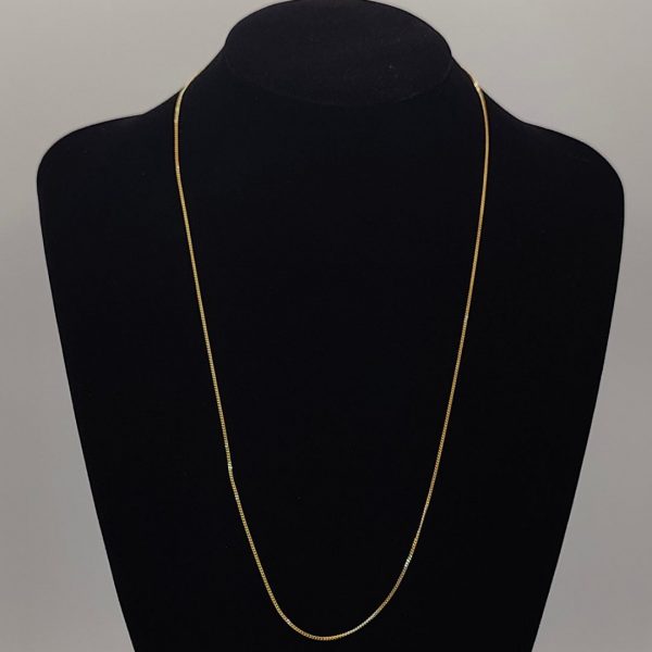 Cadena Cubana de Oro 18K - 62 cm, 1 mm