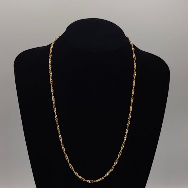 Cadena Cordón de Oro 18K - 60 cm, 3 mm