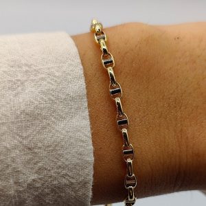 Pulsera Rolo de 4 mm en Oro de 18K