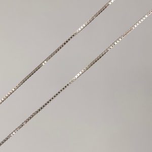 Cadena veneciana 50 cm de oro blanco