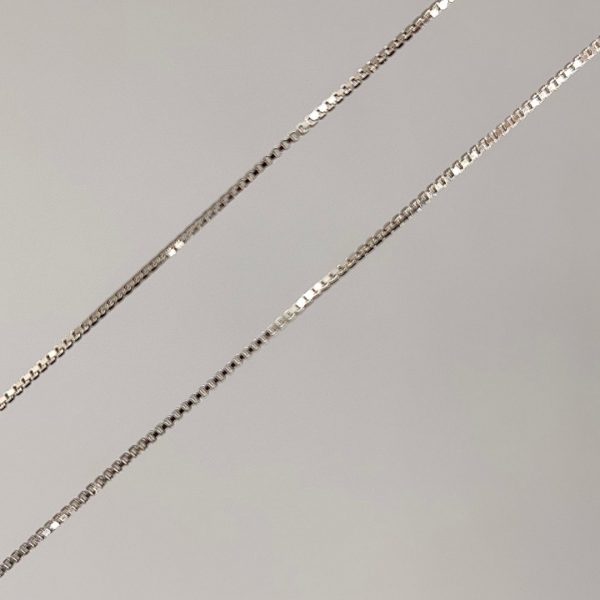 Cadena veneciana 50 cm de oro blanco