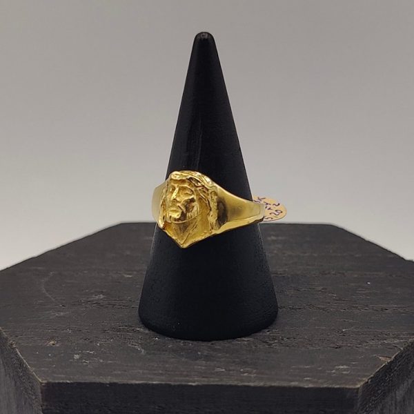 Anillo con Cara de Jesús en Oro de 18K