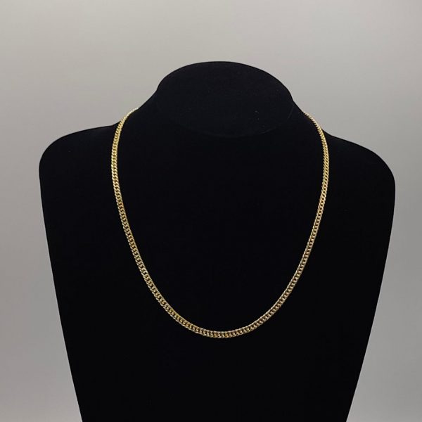 Cadena Cubana de Oro 18K - 50 cm, 4 mm