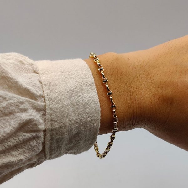 Pulsera Rolo de 4 mm en Oro de 18K