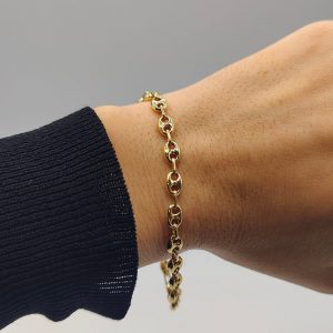 Pulsera Calabrote de 5 mm en Oro de 18K