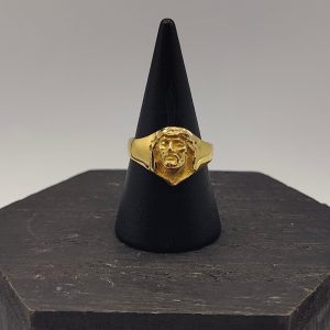 Anillo con Cara de Jesús en Oro de 18K