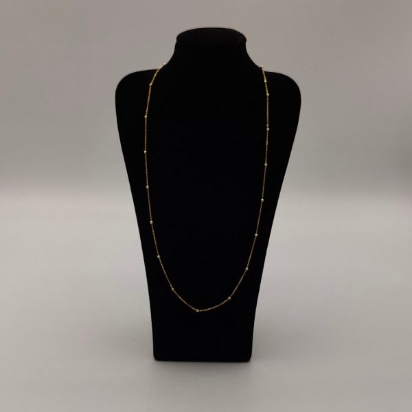 Cadena de bolitas de 40 cm en oro de 18k