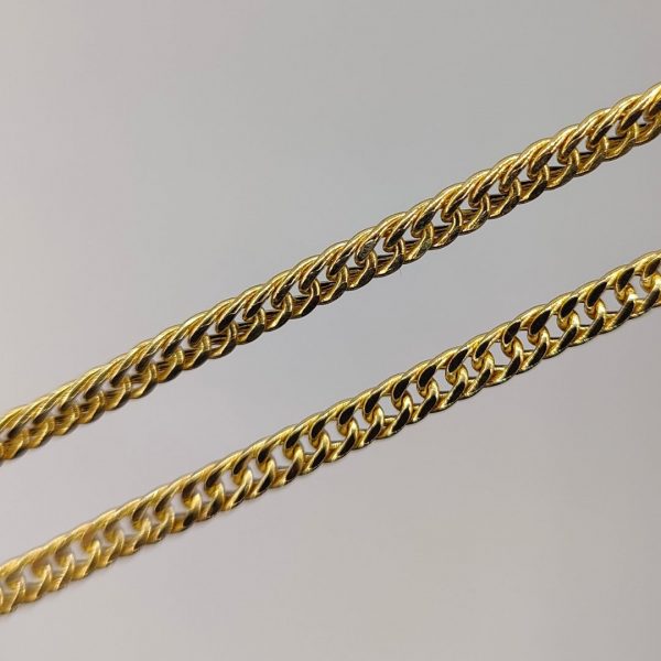 Cadena Cubana de Oro 18K - 50 cm, 4 mm