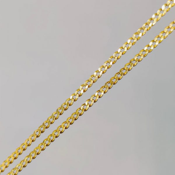 Cadena Cubana de Oro 18K - 55 cm, 3 mm