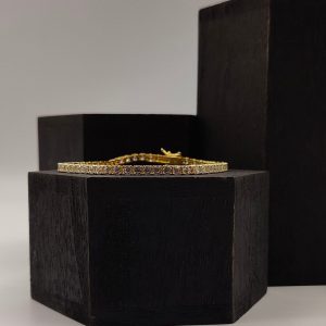 " Pulsera Riviera de Plata Dorada"