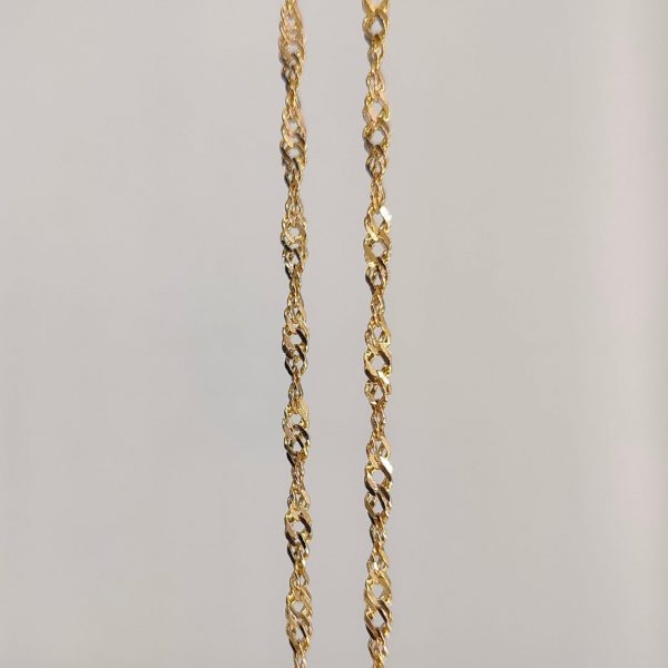 Cadena Cordón de Oro 18K - 60 cm, 3 mm